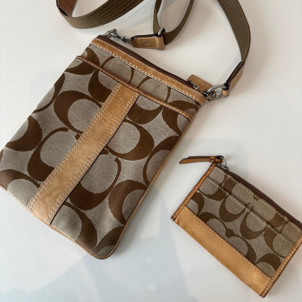 Coach cross body and mini wallet
